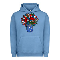 Pigment Pebble Blue Patriotic Sunflower in a Jar Urban Hoodie - Jasminsmagicworld