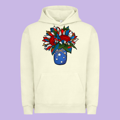 Patriotic Sunflower In A Jar Urban Hoodie Designed By Jasminsmagicworld