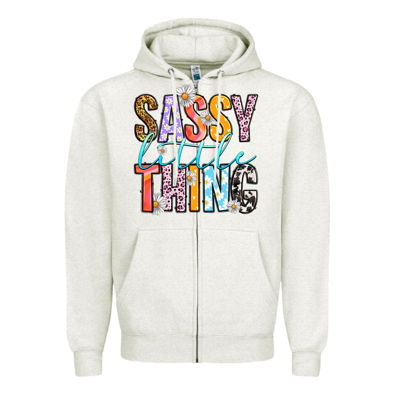 Sassy Little Thing Zipper Hoodie by RanaPortraitStore | Teevron
