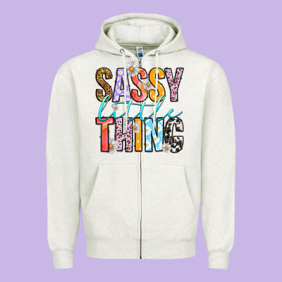 Sassy Little Thing Zipper Hoodie Designed By Ranaportraitstore