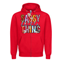Red sassy little thing Zipper Hoodie - RanaPortraitStore