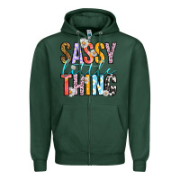 Sports Green sassy little thing Zipper Hoodie - RanaPortraitStore