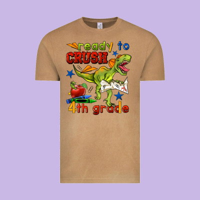 Ready To Crush 4th Grade Vintage Tee Designed By Bundleandbundleshop