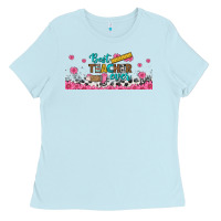 Baby Blue best teacher ever libbey glass Ladies Tee - BundleAndBundleShop