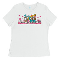 White best teacher ever libbey glass Ladies Tee - BundleAndBundleShop