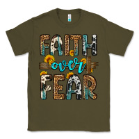 Army Green faith over fear Classic Tee - OliviaCreatesArt