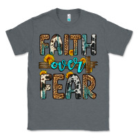 Charcoal Heather faith over fear Classic Tee - OliviaCreatesArt