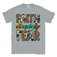 Heather Grey faith over fear Classic Tee - OliviaCreatesArt