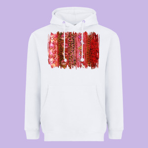 Valentine's Day Brushstrokes Heavyweight Hoodie Designed By Ranaportraitstore