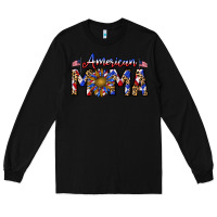Black American mama Long Sleeve Tee - CowhideDigitalArt