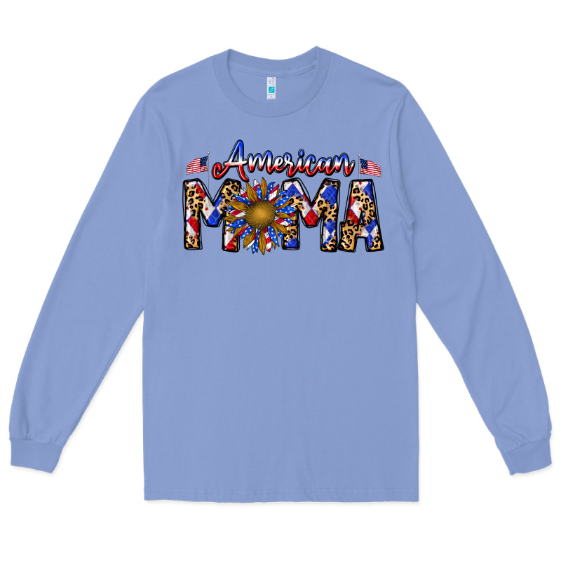 American Mama Long Sleeve Tee by CowhideDigitalArt | Teevron
