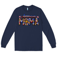 Navy American mama Long Sleeve Tee - CowhideDigitalArt