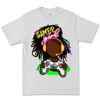 Dove Grey black gamer girl Premium Tee - FaDigitalArtStudio