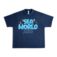 Navy Sea World 2025 Urban Heavy Tee - CowhideDigitalArt