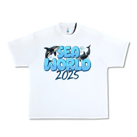 White Sea World 2025 Urban Heavy Tee - CowhideDigitalArt