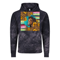 Cloud Black quarter horse aztec pattern Vintage Hoodie - LillyAllenDesigns