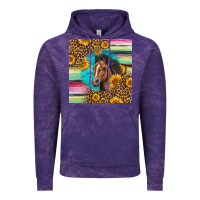Cloud Purple quarter horse aztec pattern Vintage Hoodie - LillyAllenDesigns