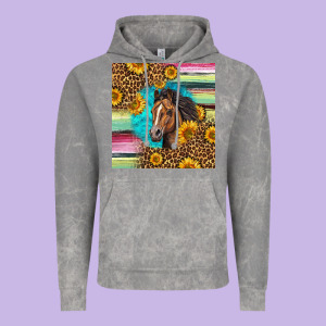 Quarter Horse Aztec Pattern Vintage Hoodie Designed By Lillyallendesigns