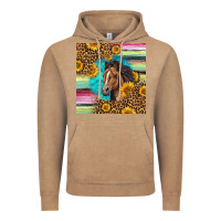 Vintage Coffee quarter horse aztec pattern Vintage Hoodie - LillyAllenDesigns
