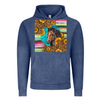 Vintage Denim quarter horse aztec pattern Vintage Hoodie - LillyAllenDesigns