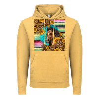 Vintage Mustard quarter horse aztec pattern Vintage Hoodie - LillyAllenDesigns