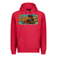 Cardinal rottweiler with sunflowers license plate Premium Hoodie - Artiststas