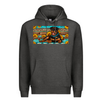 Charcoal Heather rottweiler with sunflowers license plate Premium Hoodie - Artiststas