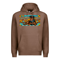 Chestnut rottweiler with sunflowers license plate Premium Hoodie - Artiststas