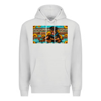 Dove Grey rottweiler with sunflowers license plate Premium Hoodie - Artiststas