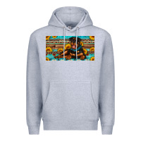 Heather Grey rottweiler with sunflowers license plate Premium Hoodie - Artiststas