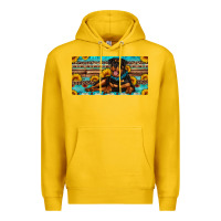 Lemon rottweiler with sunflowers license plate Premium Hoodie - Artiststas