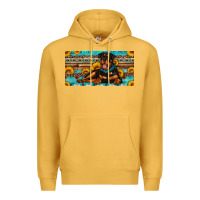 Mustard rottweiler with sunflowers license plate Premium Hoodie - Artiststas