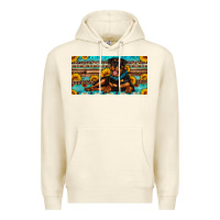 Sandshell rottweiler with sunflowers license plate Premium Hoodie - Artiststas