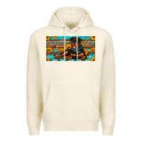 Tofu rottweiler with sunflowers license plate Premium Hoodie - Artiststas