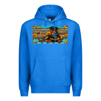 True Royal rottweiler with sunflowers license plate Premium Hoodie - Artiststas