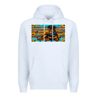 White rottweiler with sunflowers license plate Premium Hoodie - Artiststas