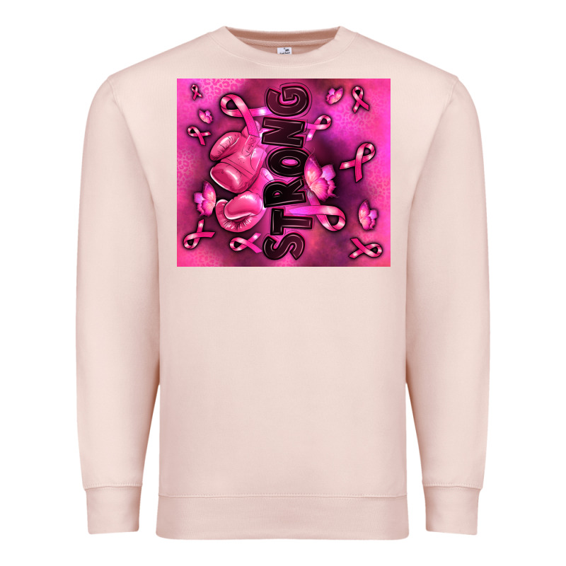 Strong Breast Cancer Premium Sweatshirt by RanaPortraitStore | Teevron