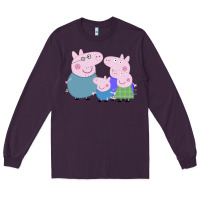 Plum peppa pig family Long Sleeve Tee - artisFamous