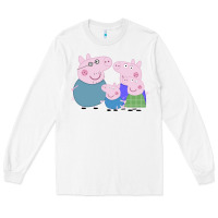 White peppa pig family Long Sleeve Tee - artisFamous