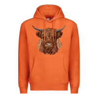 Carrot highland cow Premium Hoodie - RanaPortraitStore