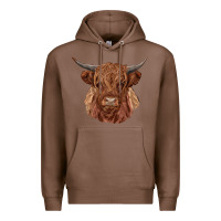 Chestnut highland cow Premium Hoodie - RanaPortraitStore