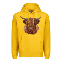 Lemon highland cow Premium Hoodie - RanaPortraitStore