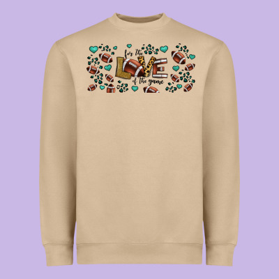 For The Love Of The Game American Football Heavyweight Sweatshirt Designed By Jasminsmagicworld