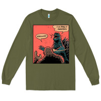 Army Green i am king of monsters Long Sleeve Tee - artisFamous