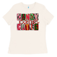 Bone Candy Cane Cutie Ladies Tee - FaDigitalArtStudio