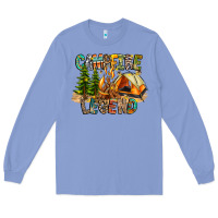Colony Blue Campfire Legend Long Sleeve Tee - CowhideDigitalArt