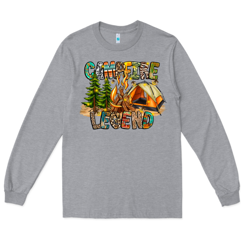 Campfire Legend Long Sleeve Tee by CowhideDigitalArt | Teevron