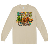 Mushroom Campfire Legend Long Sleeve Tee - CowhideDigitalArt