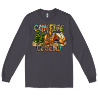 Smoke Campfire Legend Long Sleeve Tee - CowhideDigitalArt