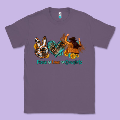 Peace Love Cowgirls Classic Tee Designed By Oliviacreatesart